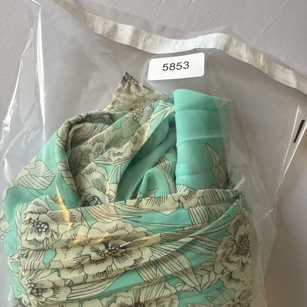 Jessica Howard Green Floral Pleated Chiffon Sleeveless Maxi Dress 12 Cottagecore - Picture 9 of 9
